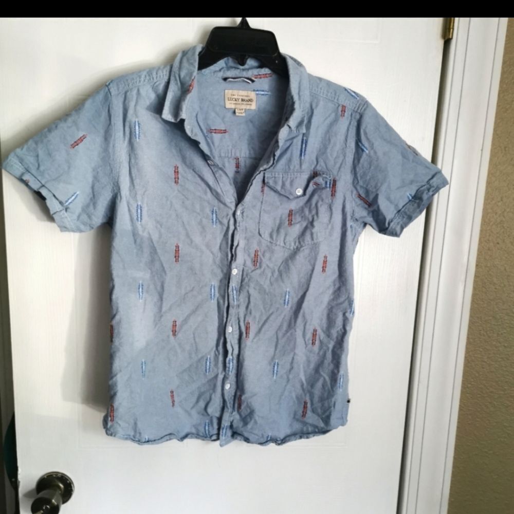 Lucky Brand Denim Button Down shirt size L